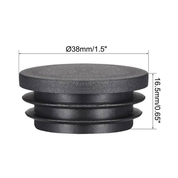Round PE Tubing End Cap Steel Furniture Pipe Tube Cover Insert Bed